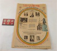 Vintage 1976 Bicentennial Newspaper with Coin Set