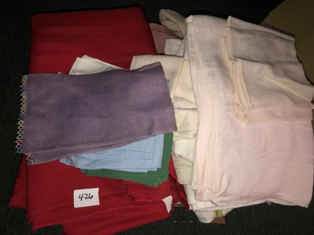 Misc linens, table cloths