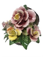 Capodimonte large Italy made floral arrangement