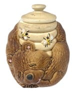 McCoy bear with honey bee hive cookie jar