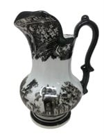 Victoria Ironstone flow black antique pitcher