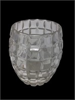 Fitz and Floyd crystal candle votive vase
