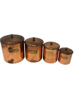 Benjamin & Medwin copper canister set