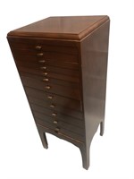 Unusual 12 drawer sheet music cabinet file