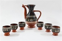 Terracotta Earthenware Handmade Tea Pot Set