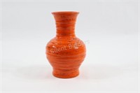 Rosenthal Netter Ceramic Orange Ribbed Vase
