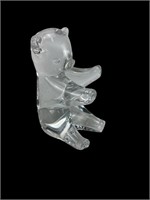 Crystal Clear Glass Bear Paperweight