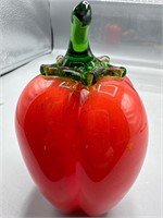 Art glass pepper paperweight