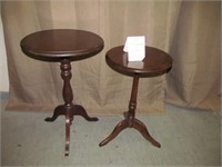 2pc Round Wood Lamp / Display Tables
