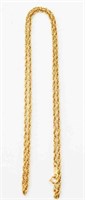 Ladies 14K Gold Marked Necklace, Wearing