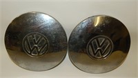 Pair of Vintage Volkswagen 6" Center Hub Caps