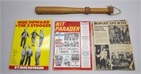 Police Stick, 3 Stooges Book, Beatles Hit Parader