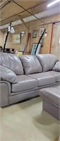 Mauve Leather Sofa