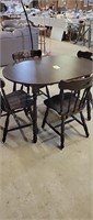 '70's Table and 4 Chairs (dark)