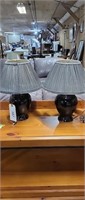 Pair of Black Lamps