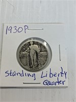 1930P Standing Liberty Silver Quarter Last yr of m