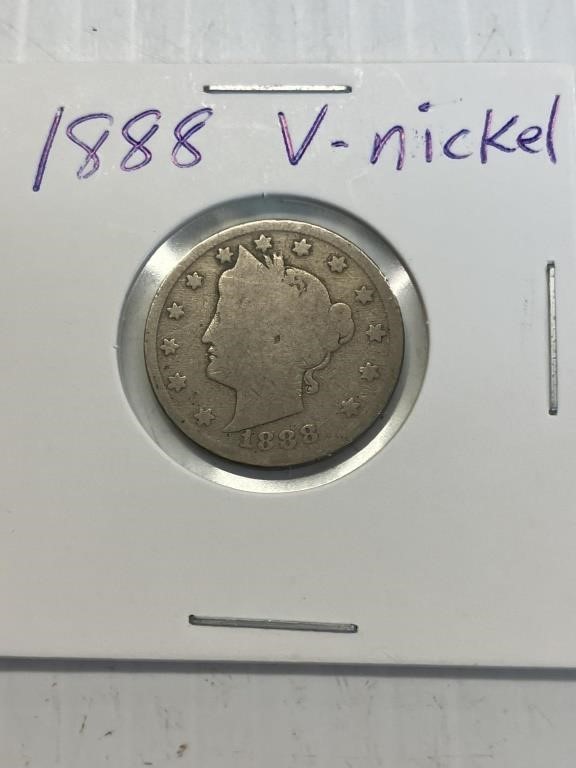 1888 V Nickel Rare