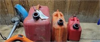 3 gas cans