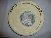 Vintage Stone Ware 8" Baby's Plate