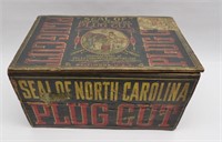 1902 North Carolina Cut Plug Tobacco Wood Box