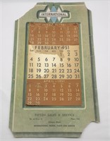 1951 Tipton Sales International Ottawa IL Calendar