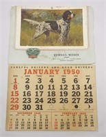 1950 Edward Weber Ottawa, IL Calendar