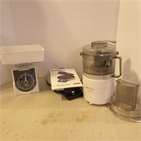 Food Processor, Waffle Maker, & Scale