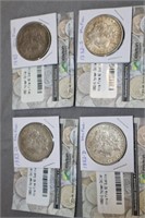 2- 1882 & 2- 1883 Silver Dollars