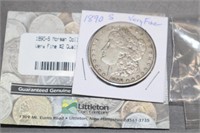 2-1888 & 2- 1890 Morgan SIlver Dollars