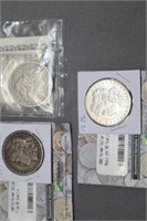 1886 & 2- 1887 Morgan Silver Dollar
