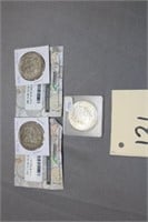 3-1896 Morgan Silver Dollars