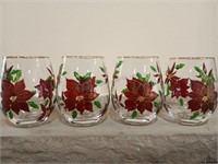Painted Stemless Wine Glasses - Set of 4