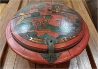 Chinese Red Lacquered Chinoiserie Box