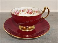 Aynsley England Bone China Tea Cup & Saucer Set