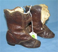 Pair of antique hand made child's shoes