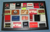 Collection of advertising match books and boxes