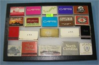 Collection of advertising match books and boxes