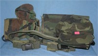 Group of camouflage collectibles and more