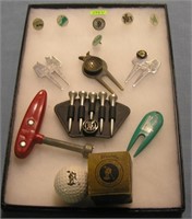 Group of vintage golf collectibles