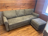 Apartment Size Couch W/ Foot Stool
