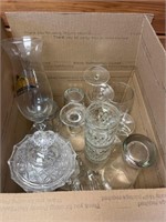 Large Box Full of Glass and Crystal glasses & More