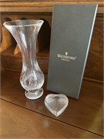 Waterford Crystal Giselle Vase and Paper Weight