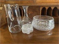 Crystal Bowl; Decanter; and more