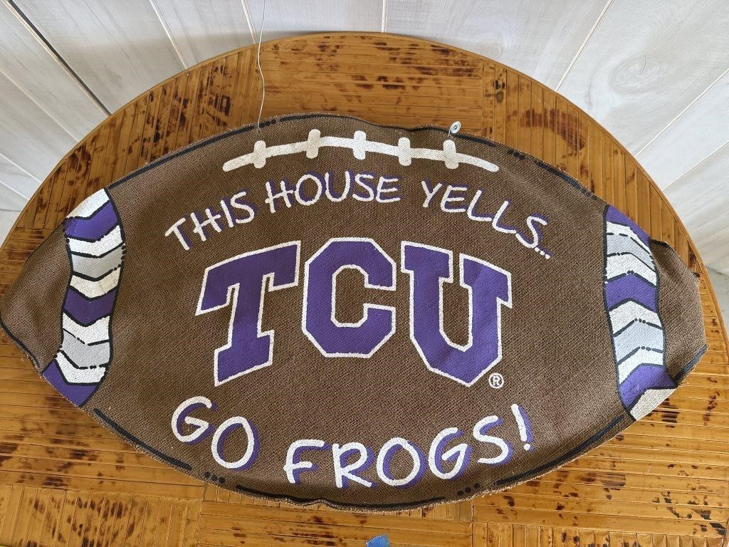 TCU Horned Frogs Football Wall Hanging