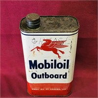 Mobiloil Outboard Motor Oil Can (Vintage)