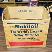 Mobiloil Motor Oil Cardboard Box (Vintage)