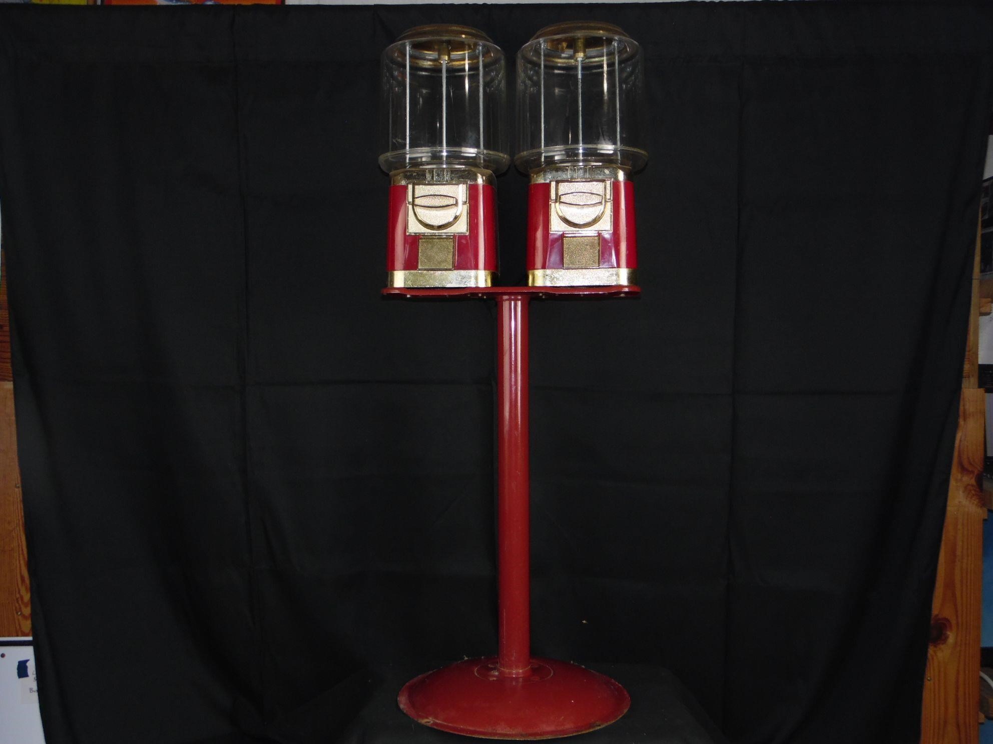 Double Gumball & Candy Machine with Stand (No Key)