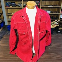 Levi's Red Cotton Button-Up Shirt (Size XL)