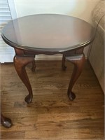 Oval Wood Side Table