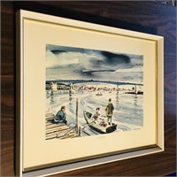 Framed Saint John Harbour Bridge Art Print